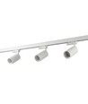 3-Fase BASIC spanningsrail set - 1m, Wit, 3-Spot, GU10, zonder lichtbron