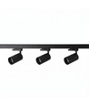 3-Fasen BASIC spanningsrail set - 1m, Zwart, 3-Spot, GU10, zonder lichtbron
