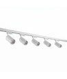 3-Fasen BASIC spanningsrail set - 2m, Wit, 5-Spot, GU10, excl. lichtbron