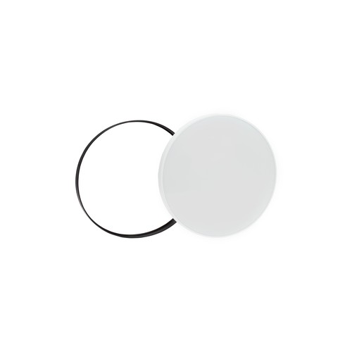 18W LED plafondlamp - Ø25cm, Hoogte: 5,2cm, Witte rand, incl. zwarte ring