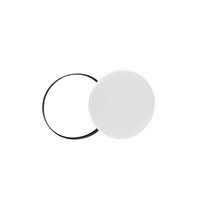 18W LED plafondlamp - Ø25cm, Hoogte: 5,2cm, Witte rand, incl. zwarte ring
