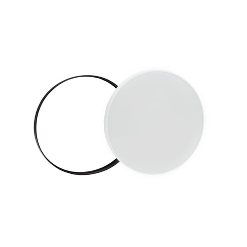 32W LED plafondlamp - Ø38cm, hoogte: 5,2cm, witte rand, incl. zwarte ring