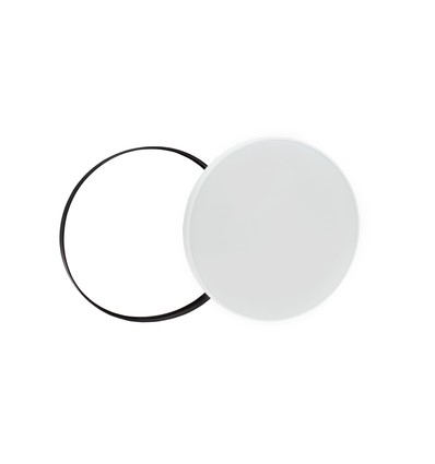 32W LED plafondlamp - Ø38cm, hoogte: 5,2cm, witte rand, incl. zwarte ring