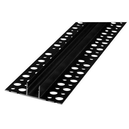 Aluminium profiel 13x13 voor tegels - 2 meter, zwart, inclusief zwarte cover