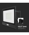 V-Tac 50W LED schijnwerper met sensor - Samsung LED chip