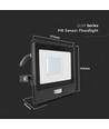 30W LED-breedstraler met sensor - Samsung LED-chip