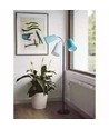 E14 Salsa vloerlamp van Nielsen Light in zwart, aqua en lichtblauw