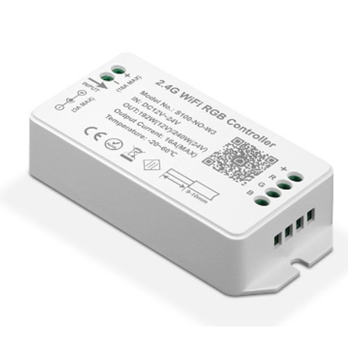 WiFi RGB-controller - Tuya Smart/Smart Life, zonder afstandsbediening, compatibel met Google Home/Alexa, 12V (120W), 24V (240W)