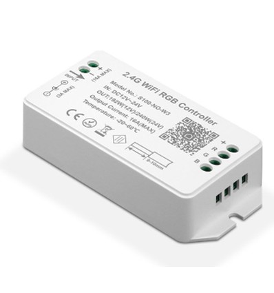 WiFi RGB-controller - Tuya Smart/Smart Life, zonder afstandsbediening, compatibel met Google Home/Alexa, 12V (120W), 24V (240W)