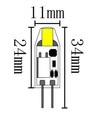 G4 1,1W SILI1.1 LED-lamp - 12V AC/DC, G4
