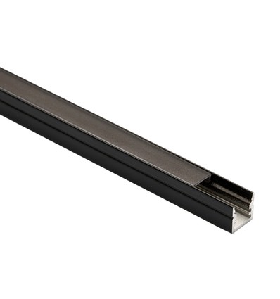 Aluminium profiel voor akoestisch paneel, 1,2 meter lang, geleverd met mat zwart cover, 10x10mm