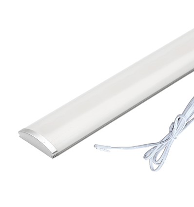 1 meter LED kastverlichting - 6mm hoog, 12V DC, 9W, met eindkap