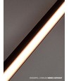 Aluminium profiel voor akoestisch paneel, 1,2 meter lang, geleverd met mat zwart cover, 10x10mm