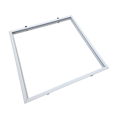 Inbouwframe voor 60x60 LED-paneel - Nieuw model, past op Troldtekt zonder aanpassing, witte rand