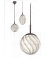 Halo Design - Twist Hanglamp Ø25cm E27 Bol Opal - zwart