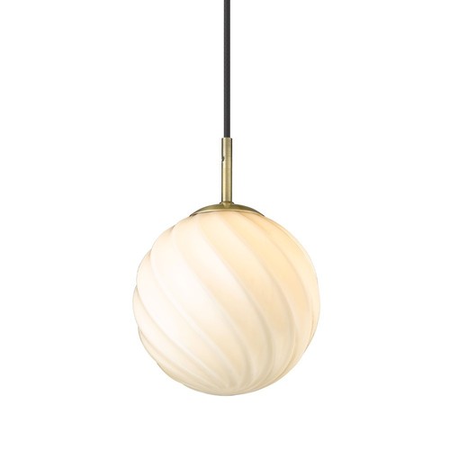Halo Design - Twist hanglamp, Bal Ø15 Opal / Messing