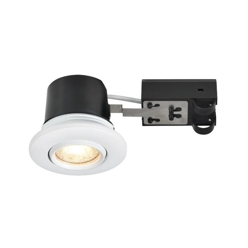 Nordlux inbouwspot Umberto - GU10, mat wit, IP44, geschikt voor isolatie