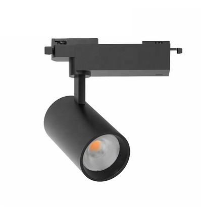 28W 1-fase RA90 Railspot - 175 lm/W, Zwart, 1F3W