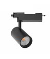 28W 1-fase RA90 Railspot - 175 lm/W, Zwart, 1F3W