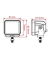 40W LED, 10-30V - IP67 waterdicht, werklamp, auto, vrachtwagen, tractor, aanhanger, 8° gefocust licht