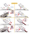 Slanke LED-strip connector voor losse draden - 10mm, enkelkleurig, IP20, 5V-24V