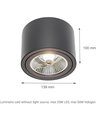 Chloe LED plafondlamp - GU10, AR111, verstelbaar, excl. lichtbron