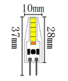 G4 2W dimbare SILI2 LED-lamp - 12V/24V AC/DC
