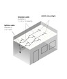 Troldtekt LED railset 6x60 cm - Inbouw, Triac dimbaar, Akustilight incl. kabels en driver