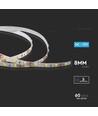 5m 8W/m LED-strip - 12V DC, 60 LED's per meter