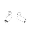 30W dimbare RA90 wandspot - Wit, voor plafond/wand