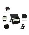 2W LED breedstraler op zonne-energie - Ingebouwde batterij, met sensor, buiten, werklamp
