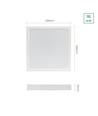24W LED plafondlamp - 29 x 29cm, hoogte: 3,8cm, witte rand