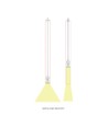Chloe Slim GU11 - Fitting 250V IP20 40x500+1m Kabel, Wit, Verstelbare Stralingshoek, Zonder Lichtbron