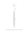 Chloe Slim GU11 - Fitting 250V IP20 40x500+1m Kabel, Wit, Verstelbare Stralingshoek, Zonder Lichtbron
