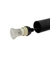 3-fase GU11/MR11 CHLOE SLIM hanglamp - Zonder lichtbron, 250V, IP20, 40x50cm+1m draad, Zwart