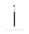 3-fase GU11/MR11 CHLOE SLIM hanglamp - Zonder lichtbron, 250V, IP20, 40x50cm+1m draad, Zwart
