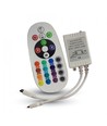 RGB set: 15m LED strip 60 LED, 10w, controller en transformator - 24V