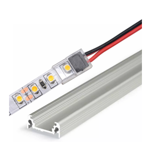 Verbindingsstuk voor 8mm LED-strip met losse draden - Dun, IP20, voor enkelkleurige strips, voor aluminium profielen