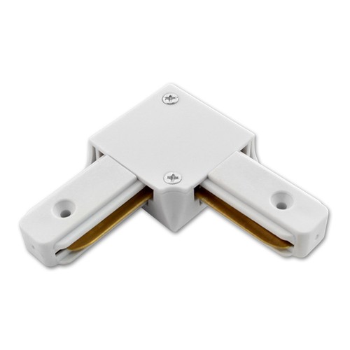 Outlet: 1-fase rail 230V, 90 graden hoek Wit