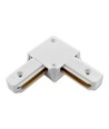 Outlet: 1-fase rail 230V, 90 graden hoek Wit
