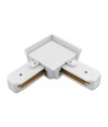 Outlet: 1-fase rail 230V, 90 graden hoek Wit