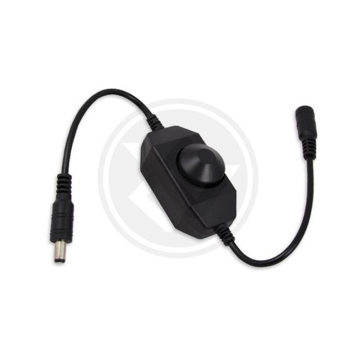 12v en 24v dimmer met kabel, zwart - 12v (72w), 24v (144w)