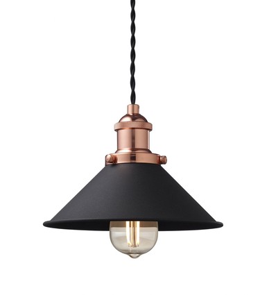 NEKSØ Hanglamp, E27, Ø22, Nielsen Light - koper/zwart