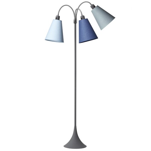 E27 TRAFIK vloerlamp, Nielsen Light - Grijs - Dalablauw, turkoois, lichtblauw