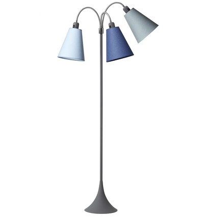 E27 TRAFIK vloerlamp, Nielsen Light - Grijs - Dalablauw, turkoois, lichtblauw