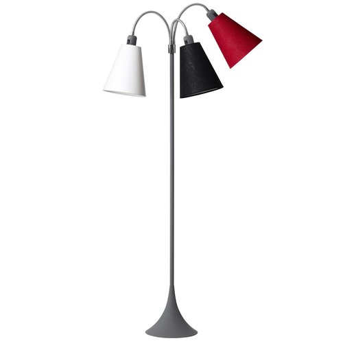 E27 TRAFIK vloerlamp, Nielsen Light - Grijs - Wit, zwart, rood