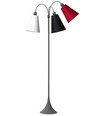 E27 TRAFIK vloerlamp, Nielsen Light - Grijs - Wit, zwart, rood