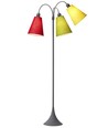 E27 TRAFIK vloerlamp, Nielsen Light - Grijs - Lime, geel, rood