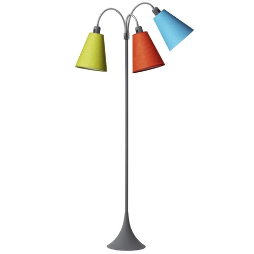 E27 TRAFIK vloerlamp, Nielsen Light - Grijs - Oranje, turkoois, lime
