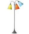 E27 TRAFIK vloerlamp, Nielsen Light - Grijs - Oranje, turkoois, lime